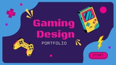 Illustrated Gaming Design Portfolio Slides