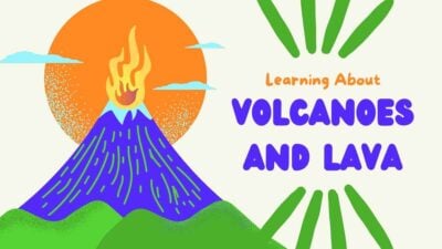 Illustrated Learning About Volcanoes and Lava Slides