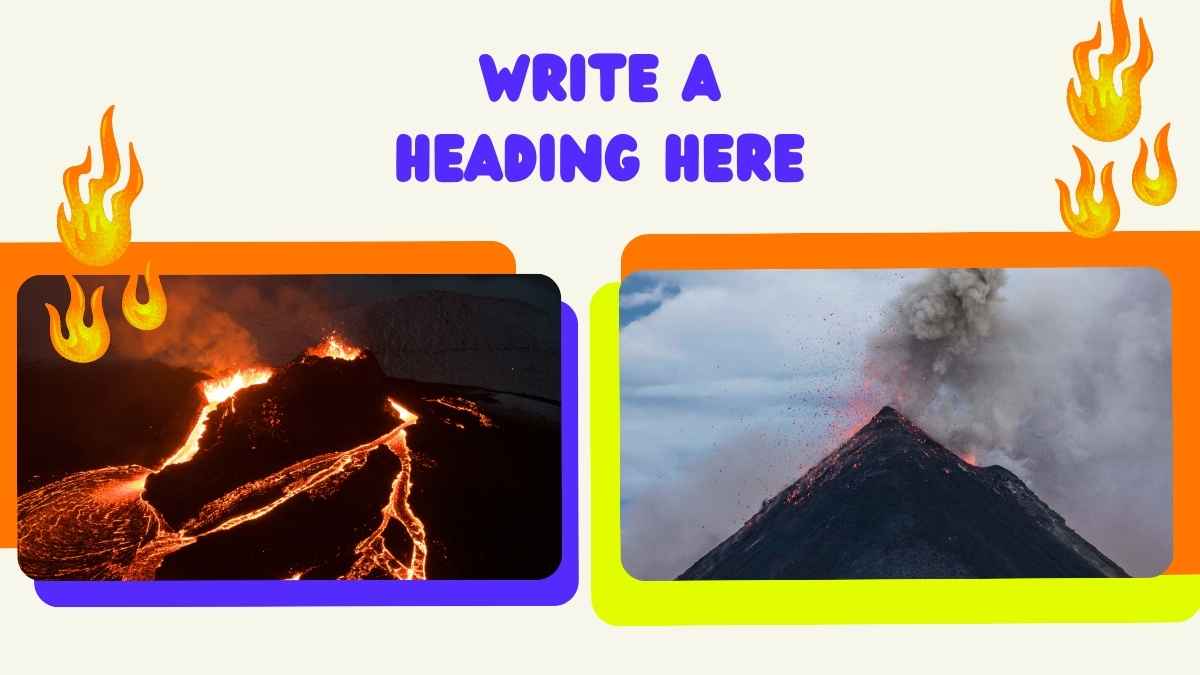 Illustrated Learning About Volcanoes and Lava Slides - slide 10