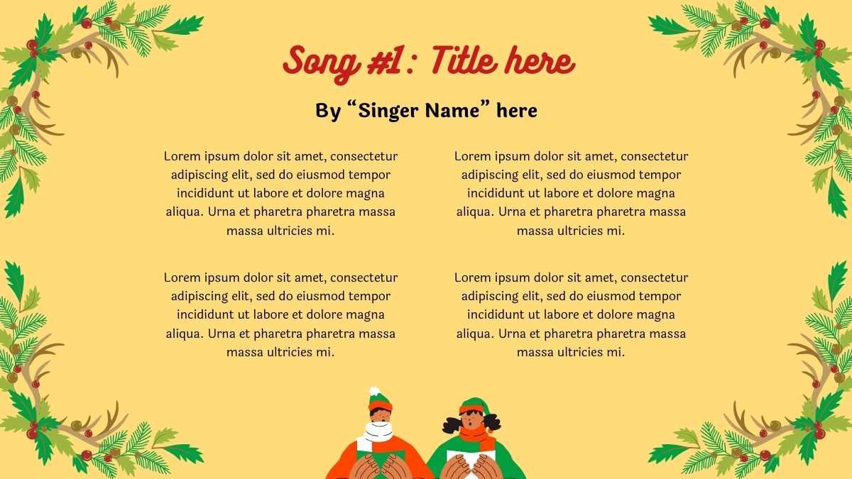 Ilustrado Dia de Cantar Canções de Natal! Apresentações - deslizar 9