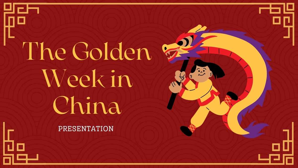 Illustrated Golden Week in China Slides - slide 1