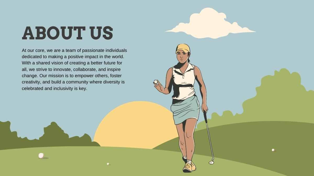 Illustrated Golf Sports Center Background - diapositiva 13