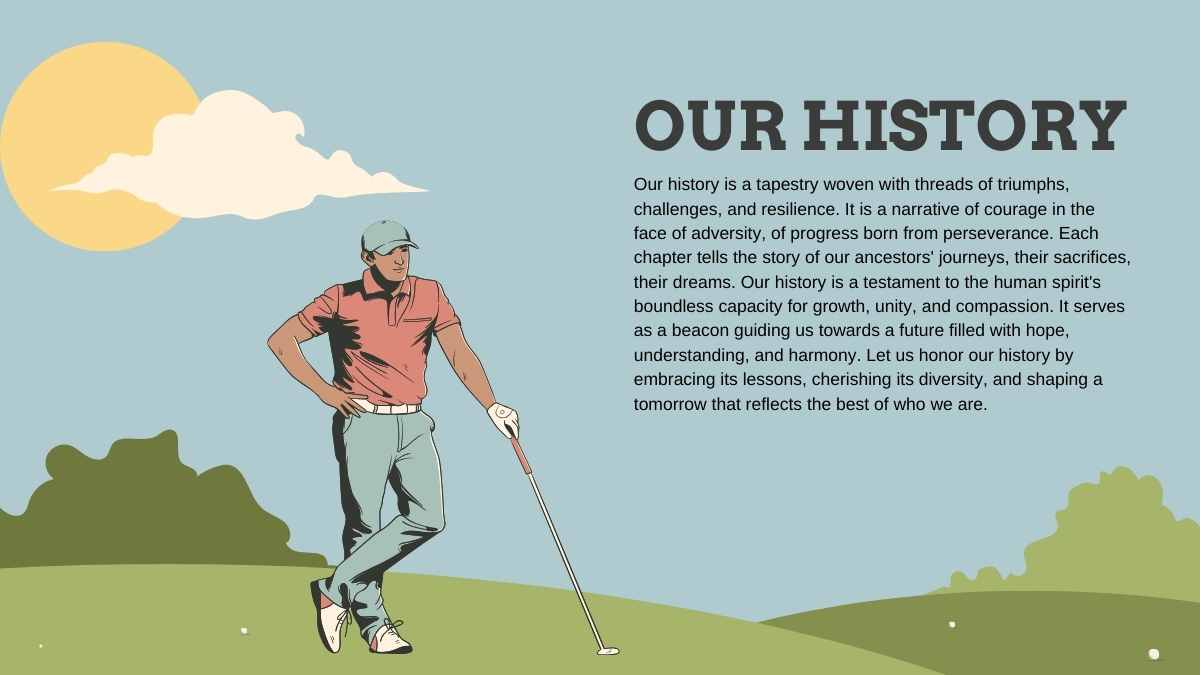 Illustrated Golf Sports Center Background - slide 14