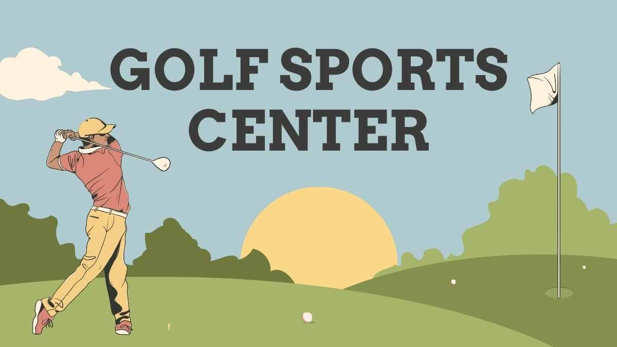 Illustrated Golf Sports Center Background - slide 1