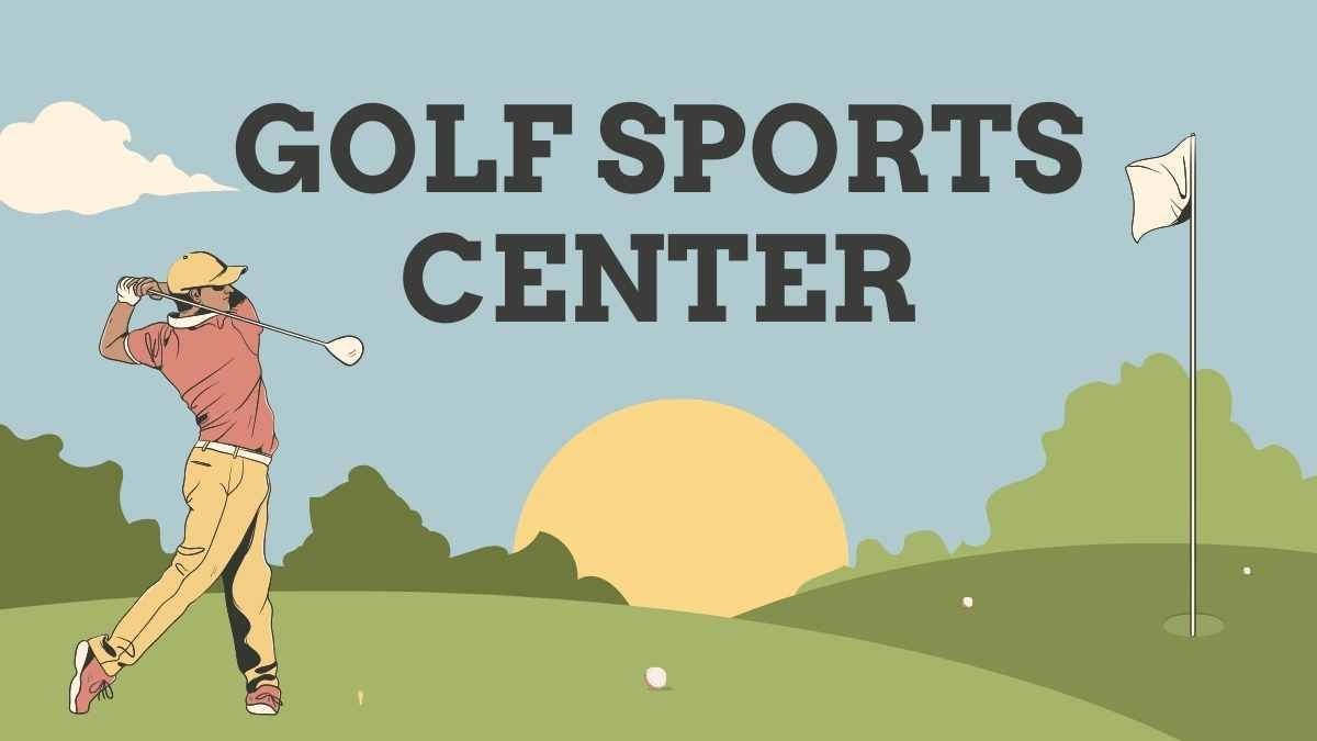 Illustrated Golf Sports Center Background - diapositiva 1