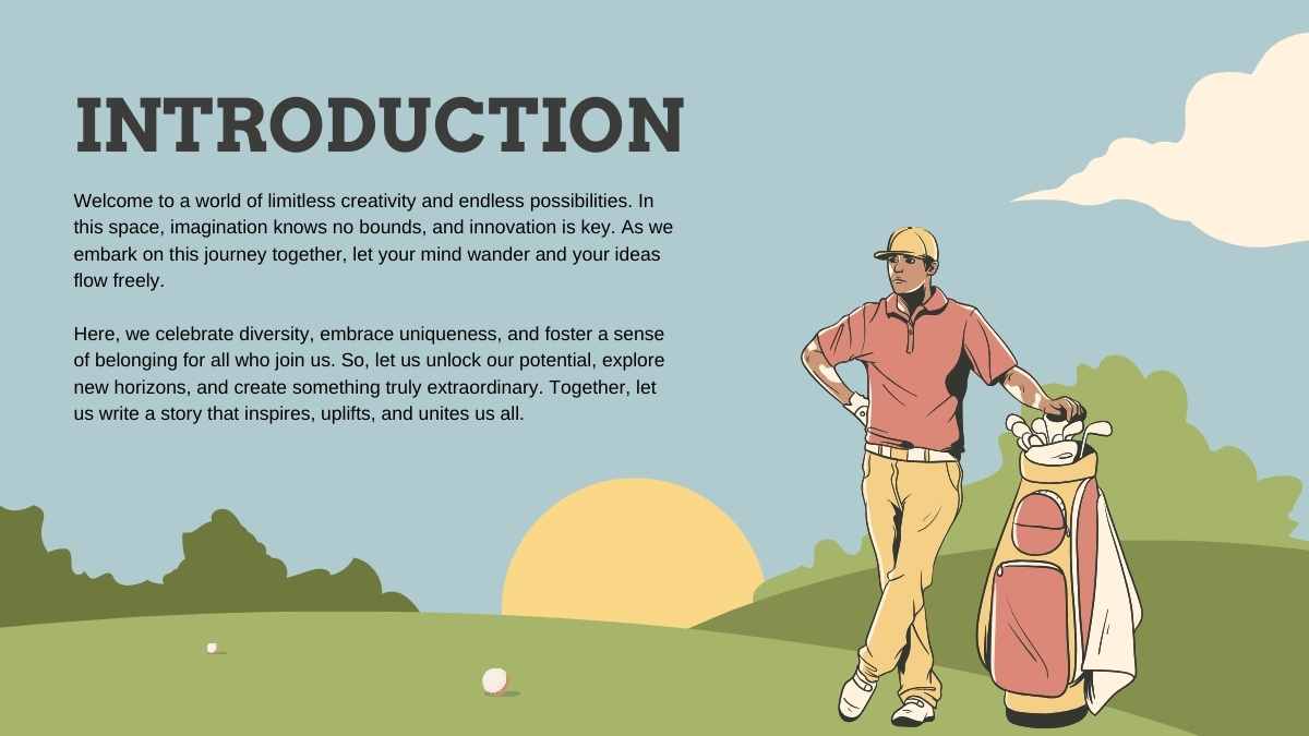 Illustrated Golf Sports Center Background - slide 3