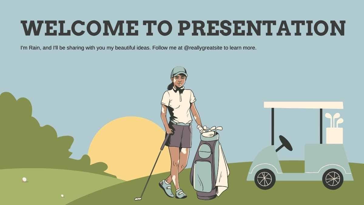 Illustrated Golf Sports Center Background - diapositiva 4