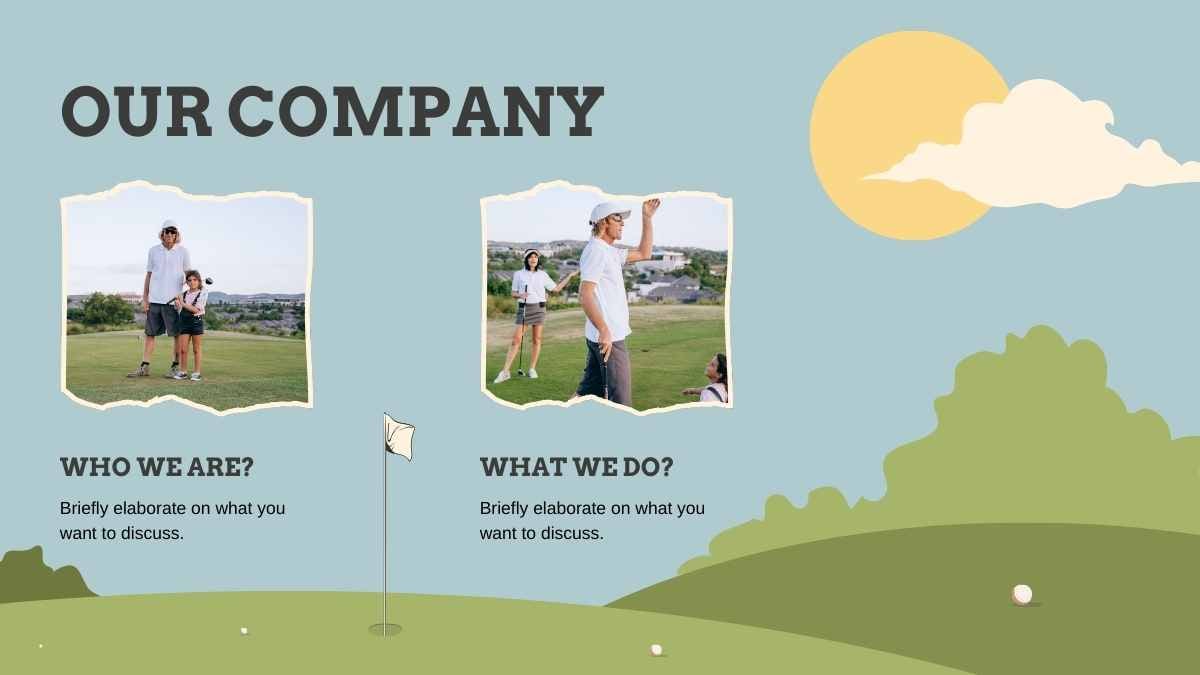 Illustrated Golf Sports Center Background - slide 5