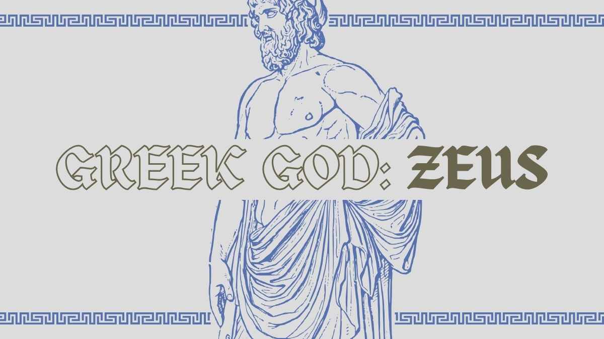 Illustrated Greek God: Zeus Slides - slide 1