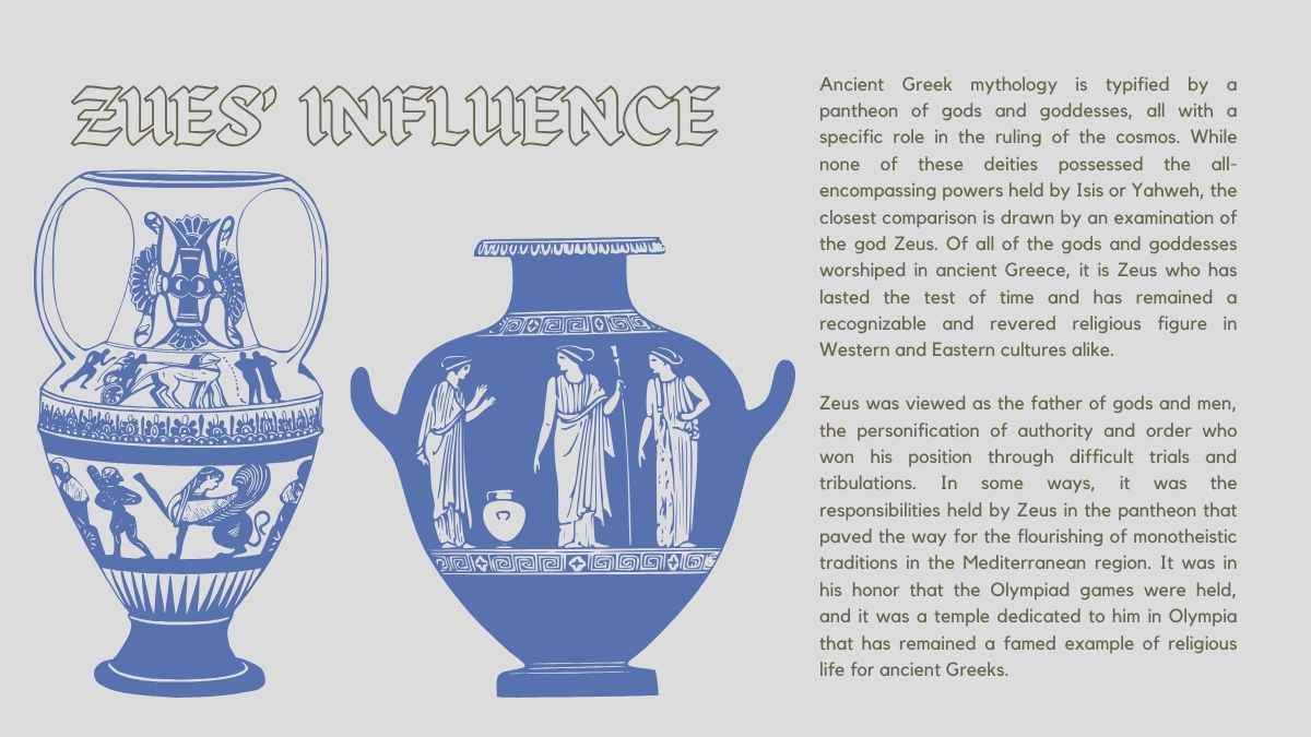 Illustrated Greek God: Zeus Slides - slide 11