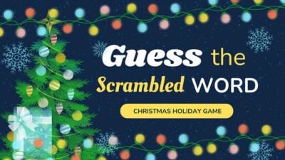 Slides Carnival Google Slides and PowerPoint Template Illustrated Guess the Scrambled Word Christmas Holiday Game 1