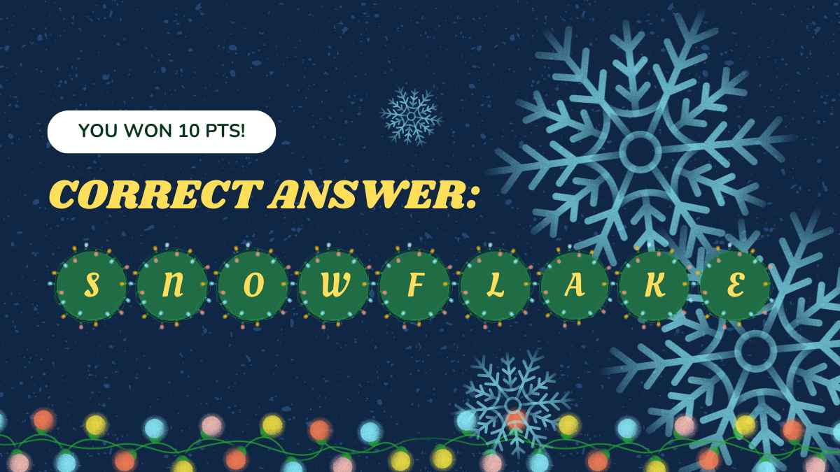 Illustrated Guess the Scrambled Word Christmas Holiday Game - slide 15