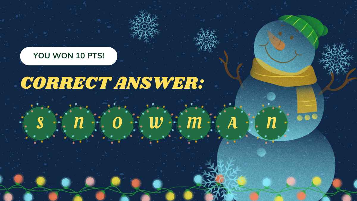 Illustrated Guess the Scrambled Word Christmas Holiday Game - slide 6