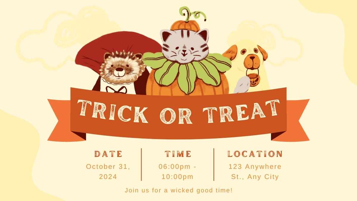 Illustrated Halloween Party Invitations - slide 7