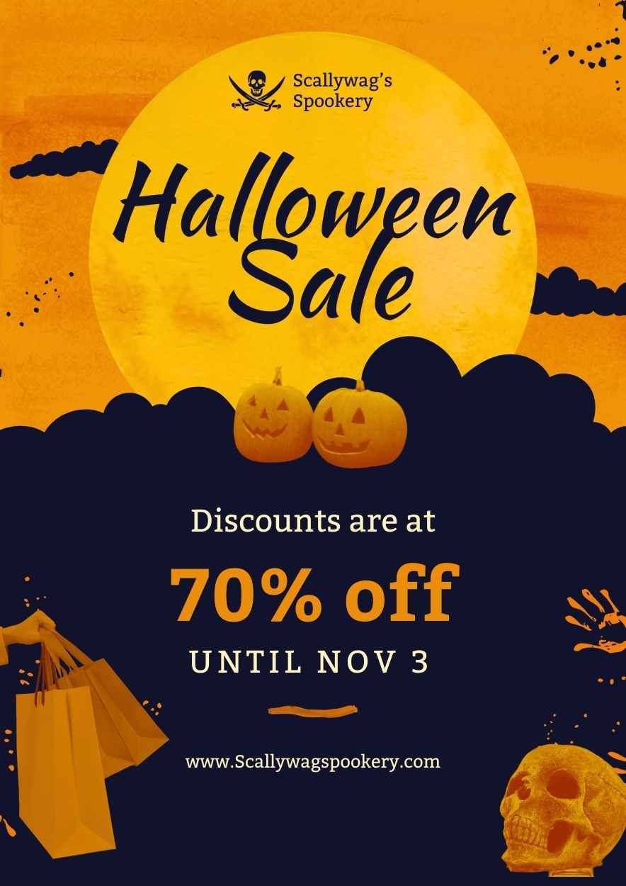 Illustrated Halloween Sale Flyer - slide 1