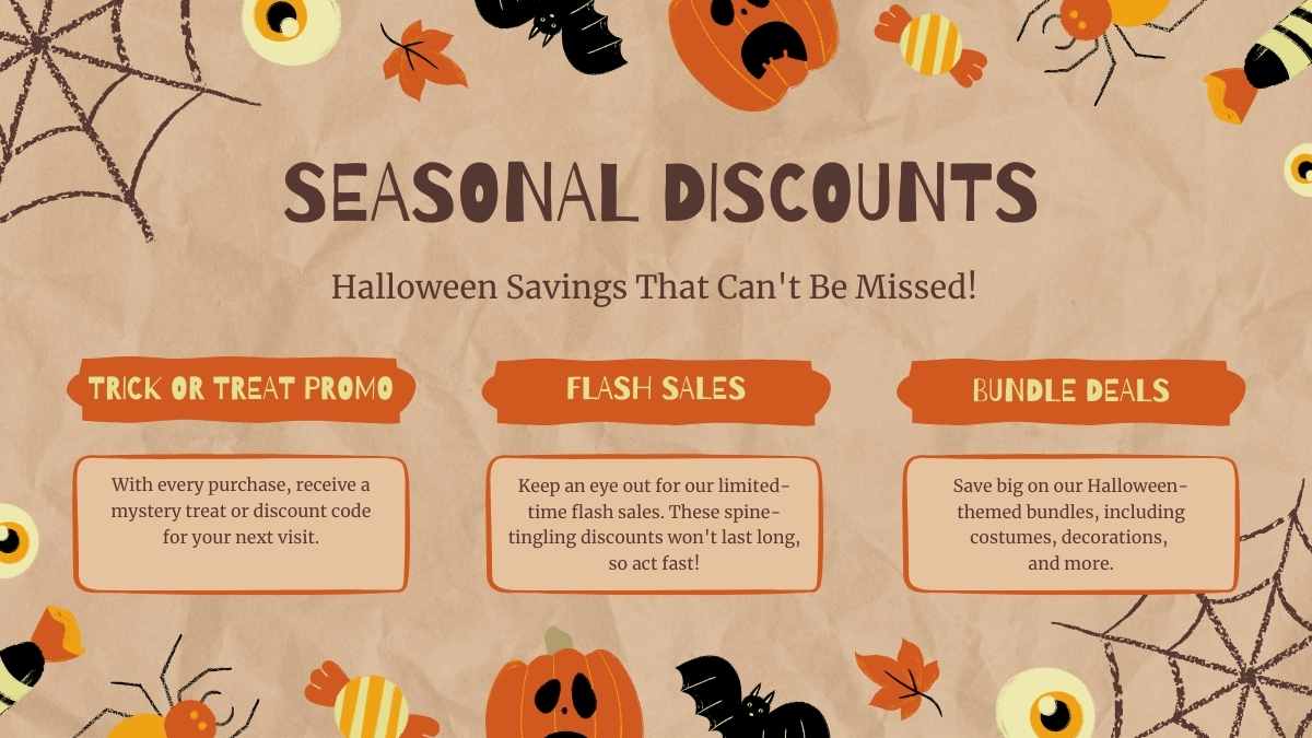 Slides de Marketing para Mídias Sociais com Ilustrações de Halloween - deslizar 12