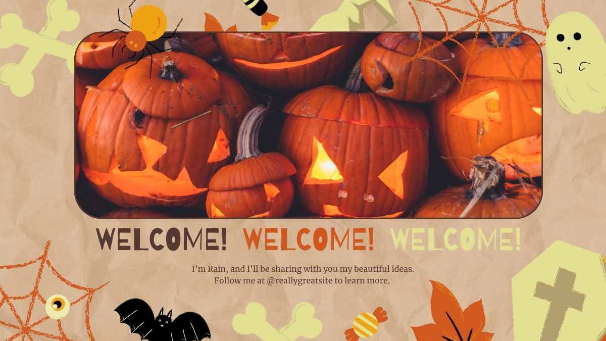 Slides de Marketing para Mídias Sociais com Ilustrações de Halloween - deslizar 5