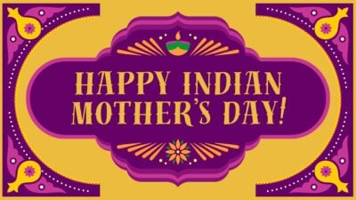 Illustrated Happy Indian Mother's Day!