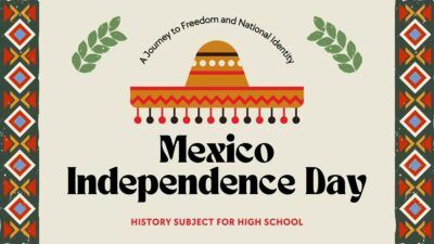 Slides Carnival Google Slides and PowerPoint Template Illustrated History Subject for High School: Mexico Independence Day 1