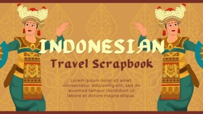 Illustrated Indonesian Travel Scrapbook Newsletter