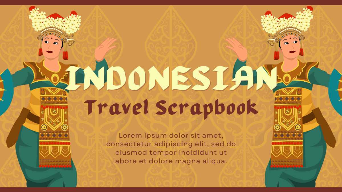 Illustrated Indonesian Travel Scrapbook Newsletter - slide 1