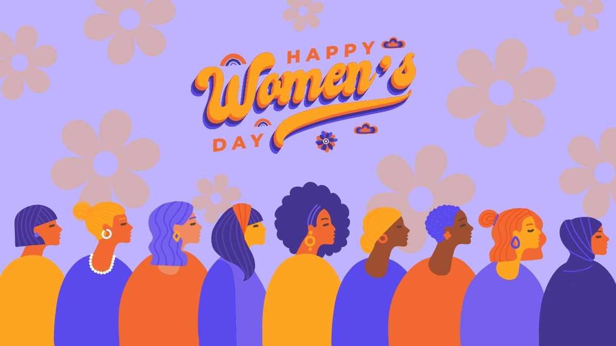 Illustrated International Women’s Day Background Slides - slide 4