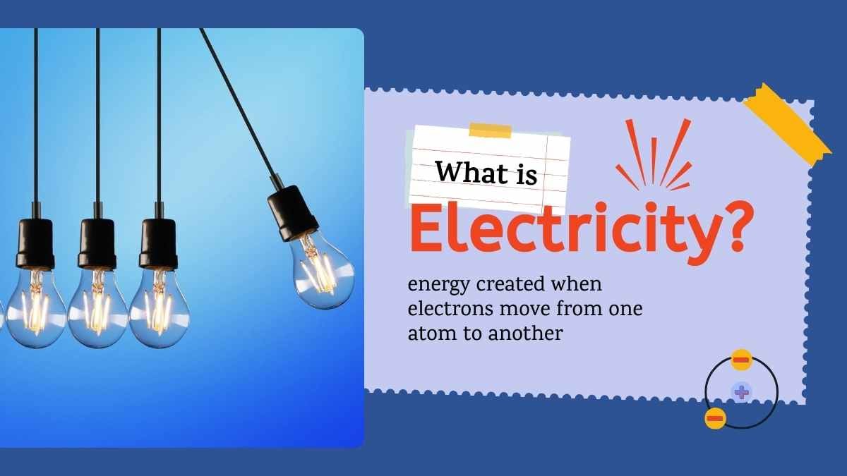 Illustrated Introduction to Electricity Lesson for Elementary Worksheets - slide 3