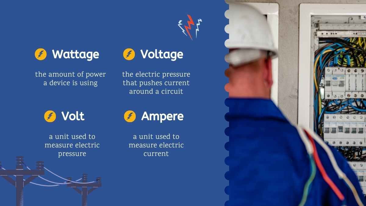 Illustrated Introduction to Electricity Lesson for Elementary Worksheets - slide 7