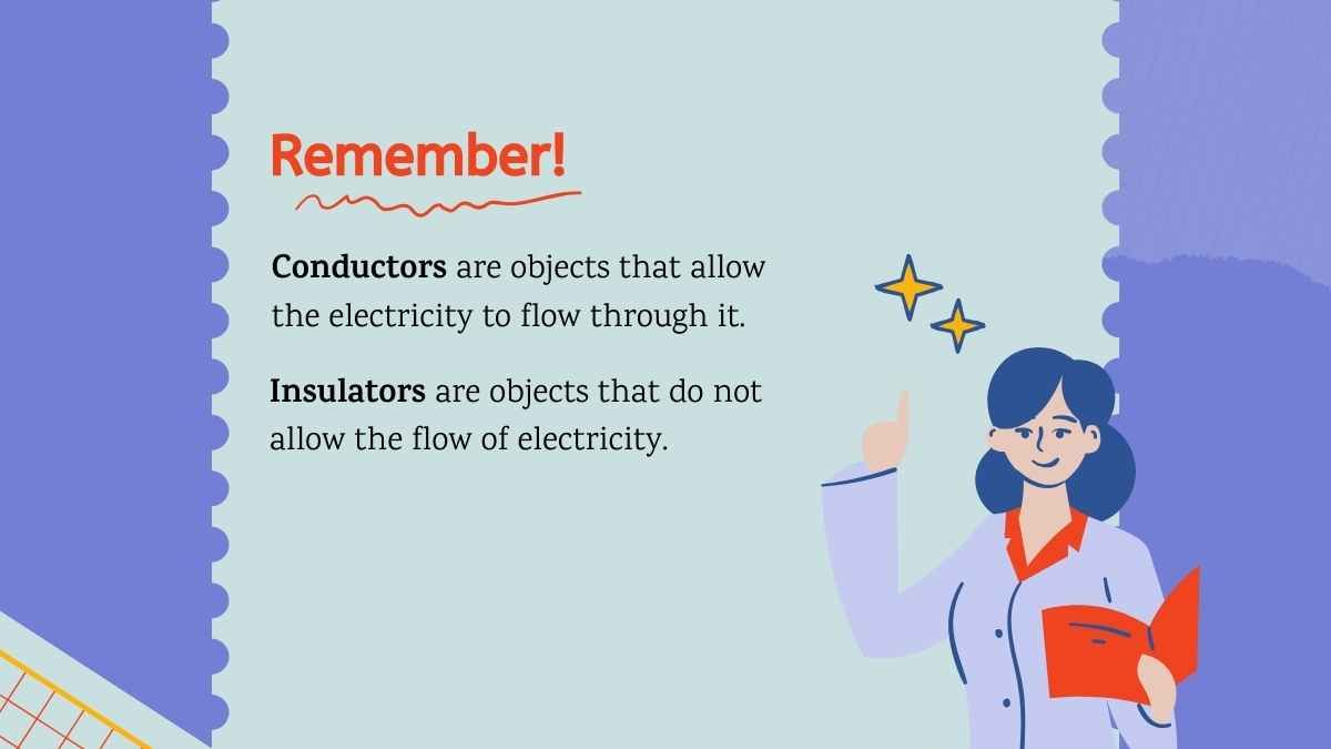 Illustrated Introduction to Electricity Lesson for Elementary Worksheets - diapositiva 9