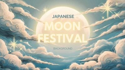 Illustrated Japanese Moon Festival Background