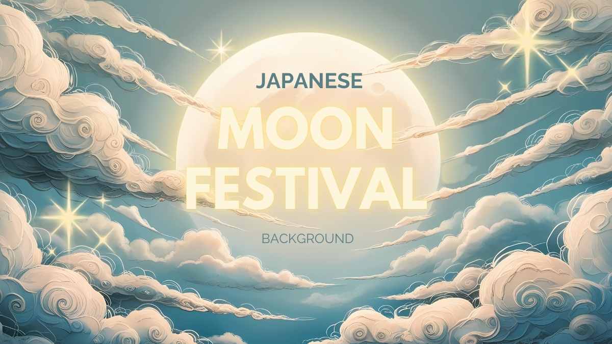 Illustrated Japanese Moon Festival Background - slide 1