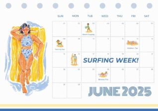 Illustrated June Calendar Planner 1