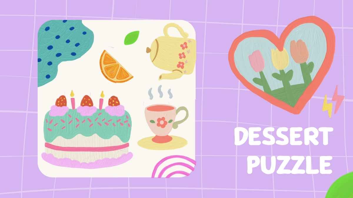 Slides de Quebra-cabeças Kawaii Ilustrados - deslizar 10