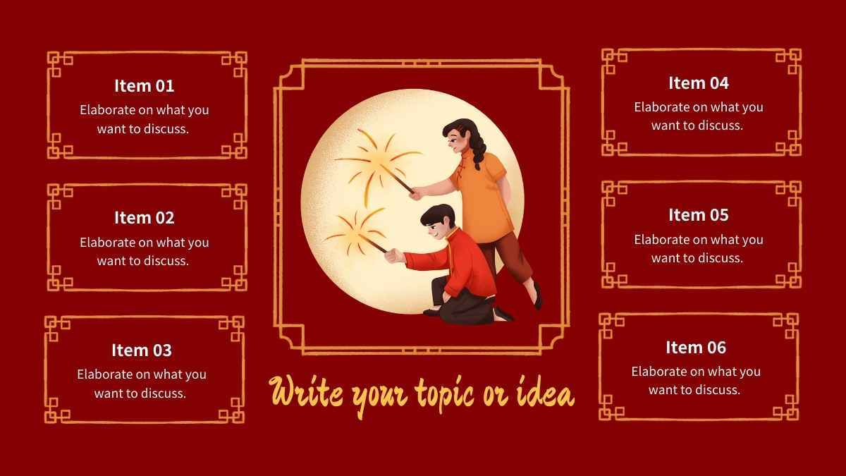 Illustrated Lunar New Year Slides - slide 14