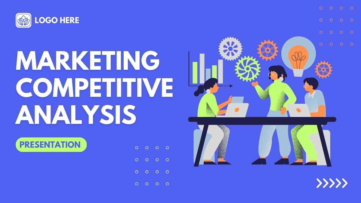 Illustrated Marketing Competitive Analysis Slides - diapositiva 1