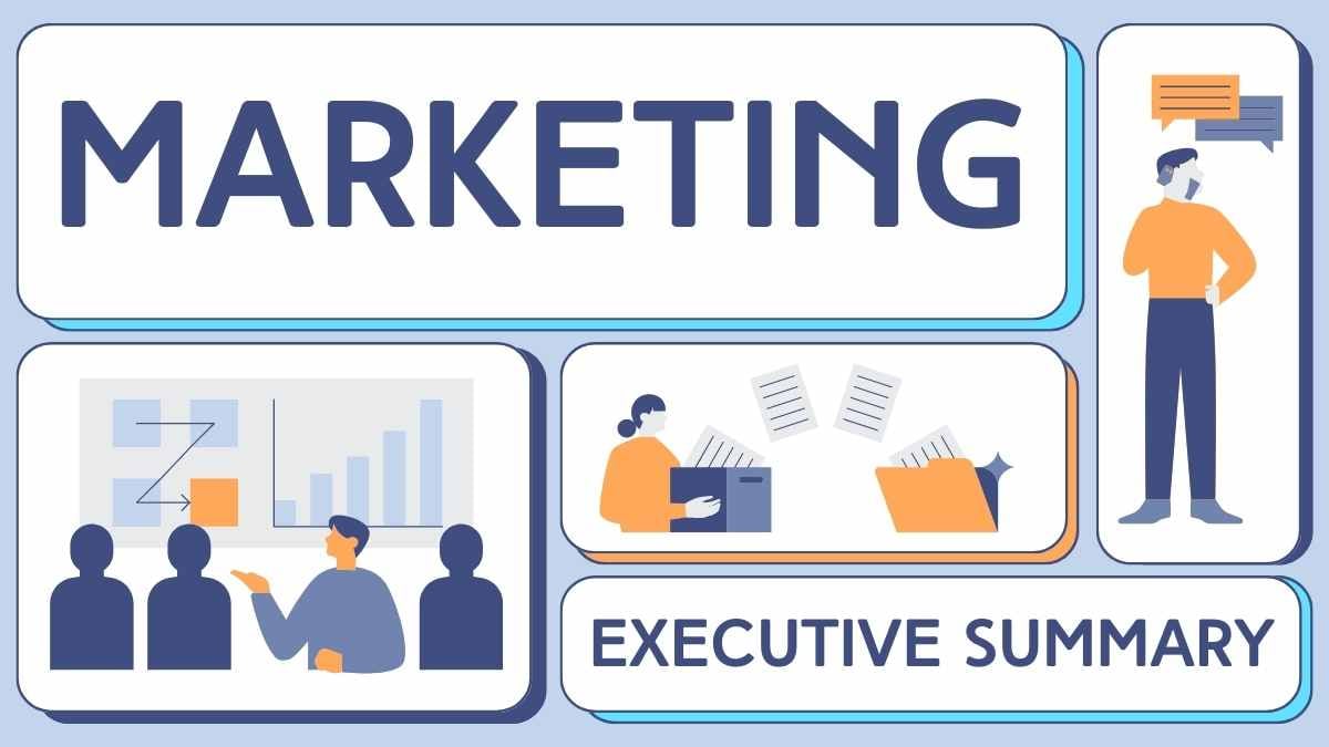 Illustrated Marketing Executive Summary Slides - slide 1