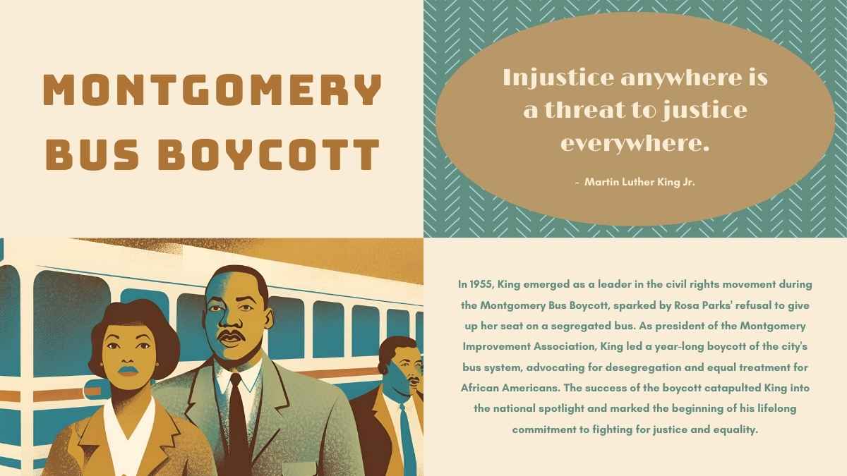 Illustrated Martin Luther King Jr Biography Slides - slide 5