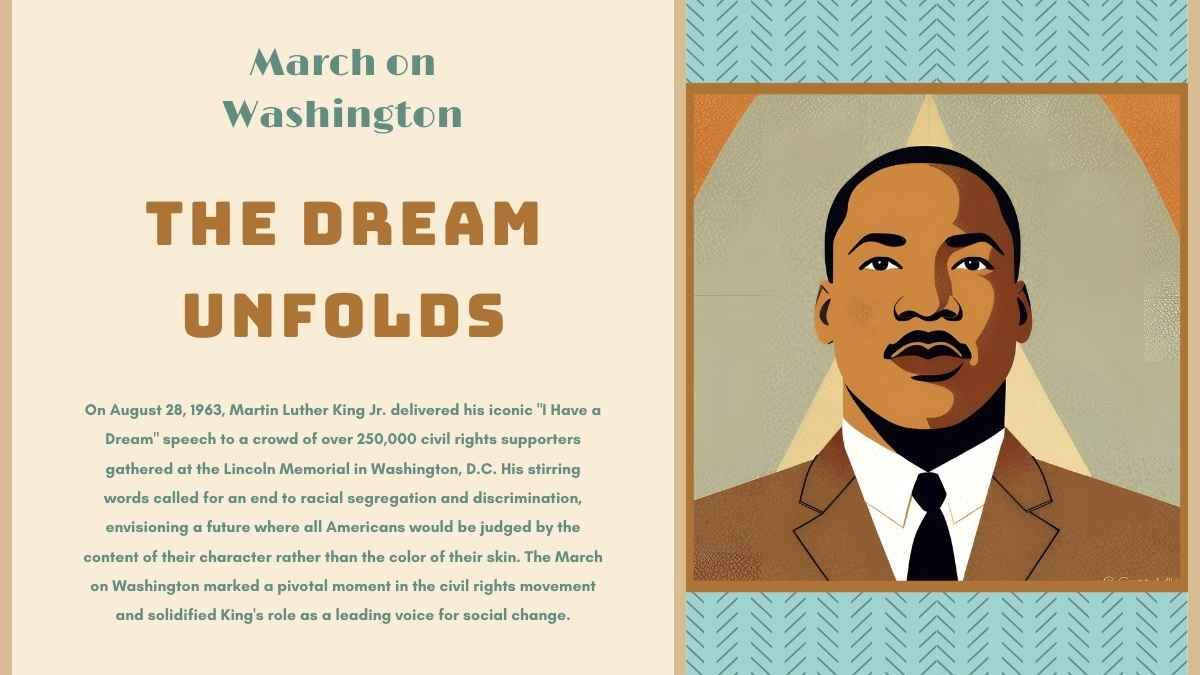 Illustrated Martin Luther King Jr Biography Slides - diapositiva 8