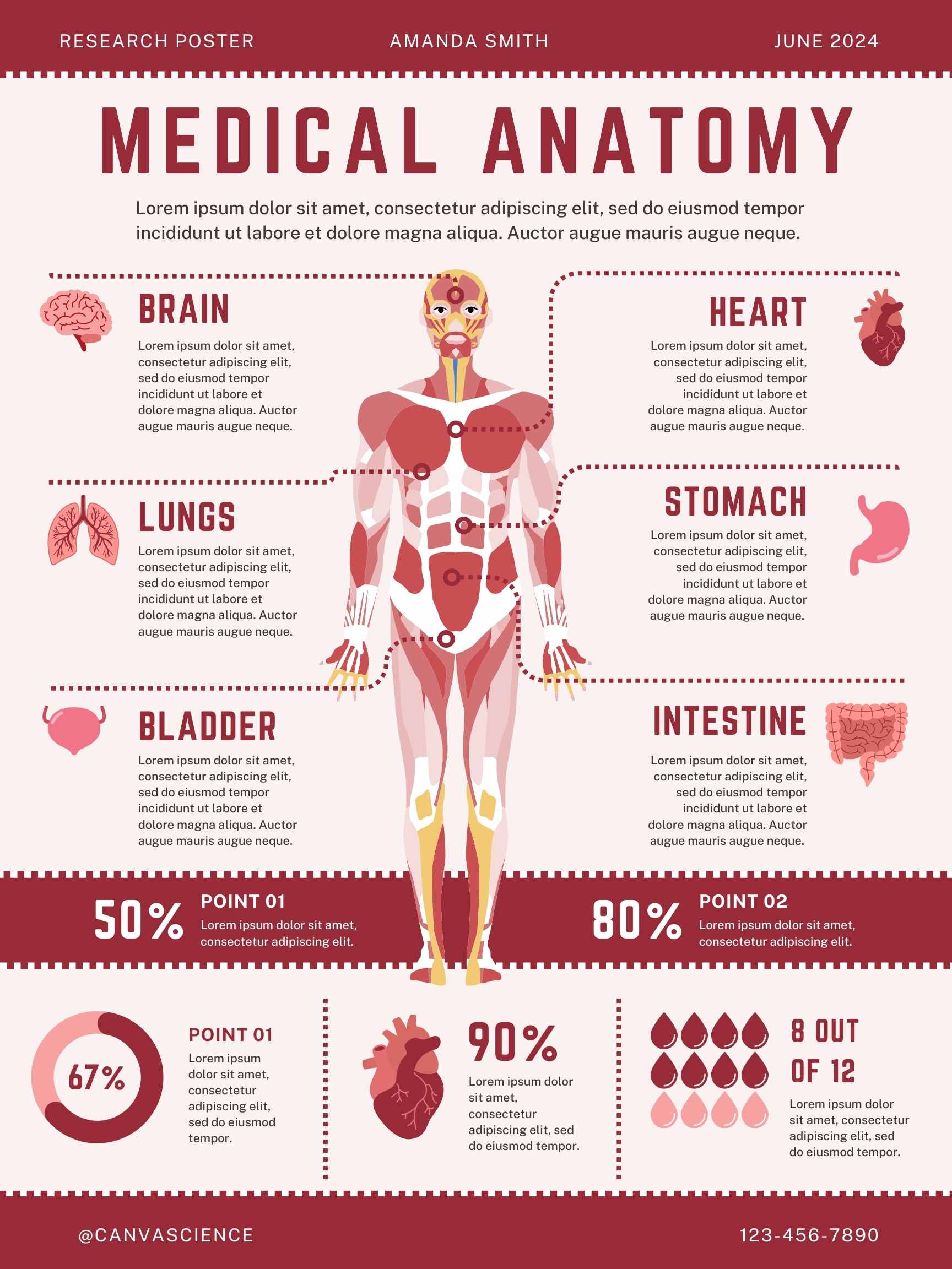 Illustrated Medical Anatomy Research Poster - slide 1