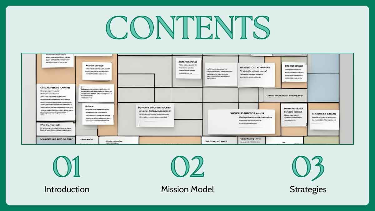 Illustrated Mission Model Canvas Infographics - diapositiva 3