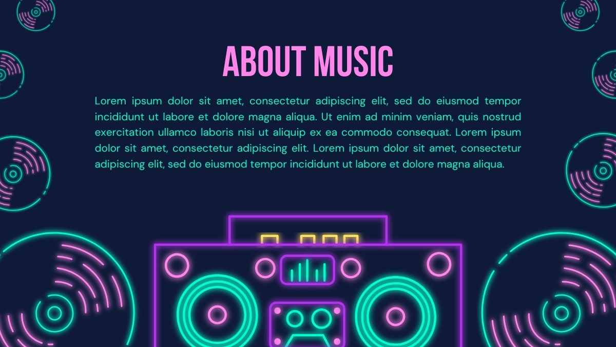 Illustrated Music Backgrounds - slide 4