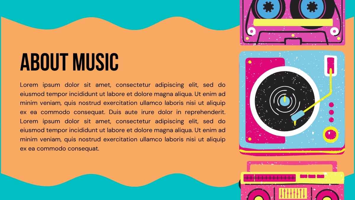 Illustrated Music Backgrounds - slide 8