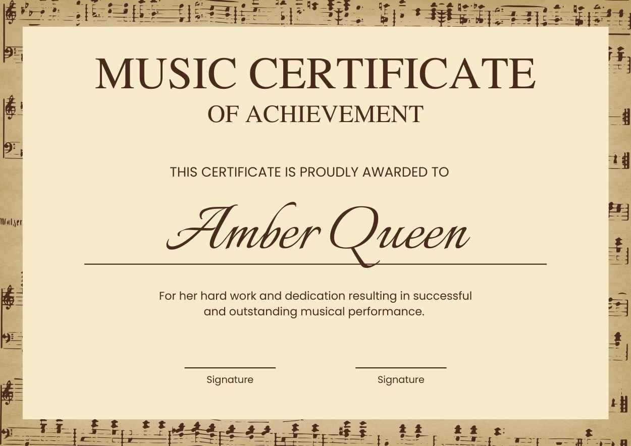 Illustrated Music Certificate - slide 4