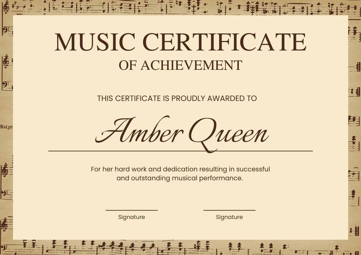 Illustrated Music Certificate - slide 4