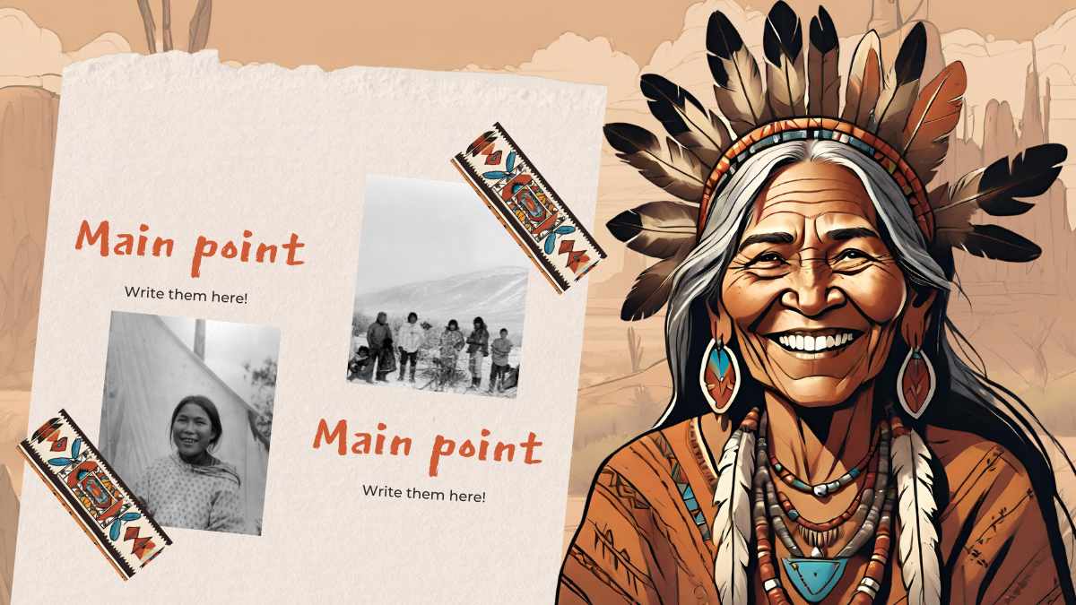 Slides de Aula Ilustrados sobre Nativos Americanos - deslizar 10