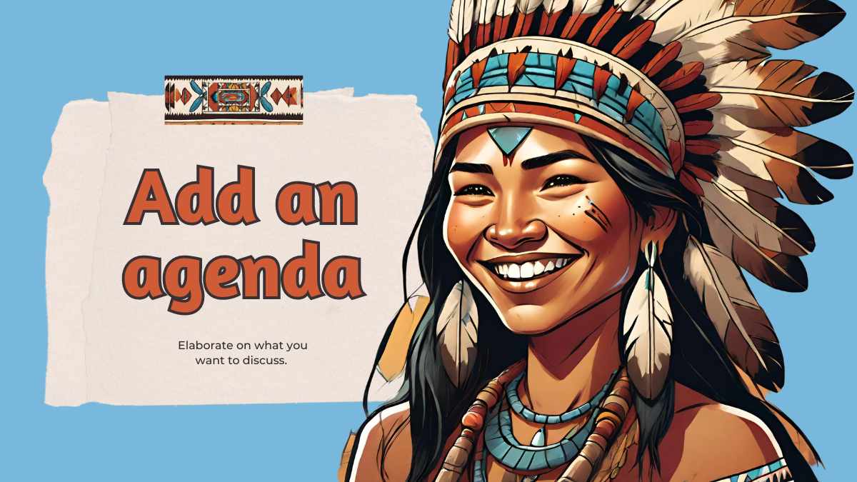 Illustrated Native American Lesson Slides - slide 4