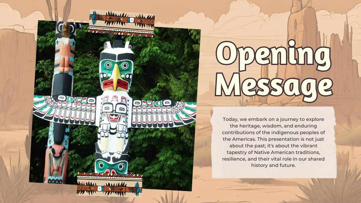 Illustrated Native American Lesson Slides - slide 6