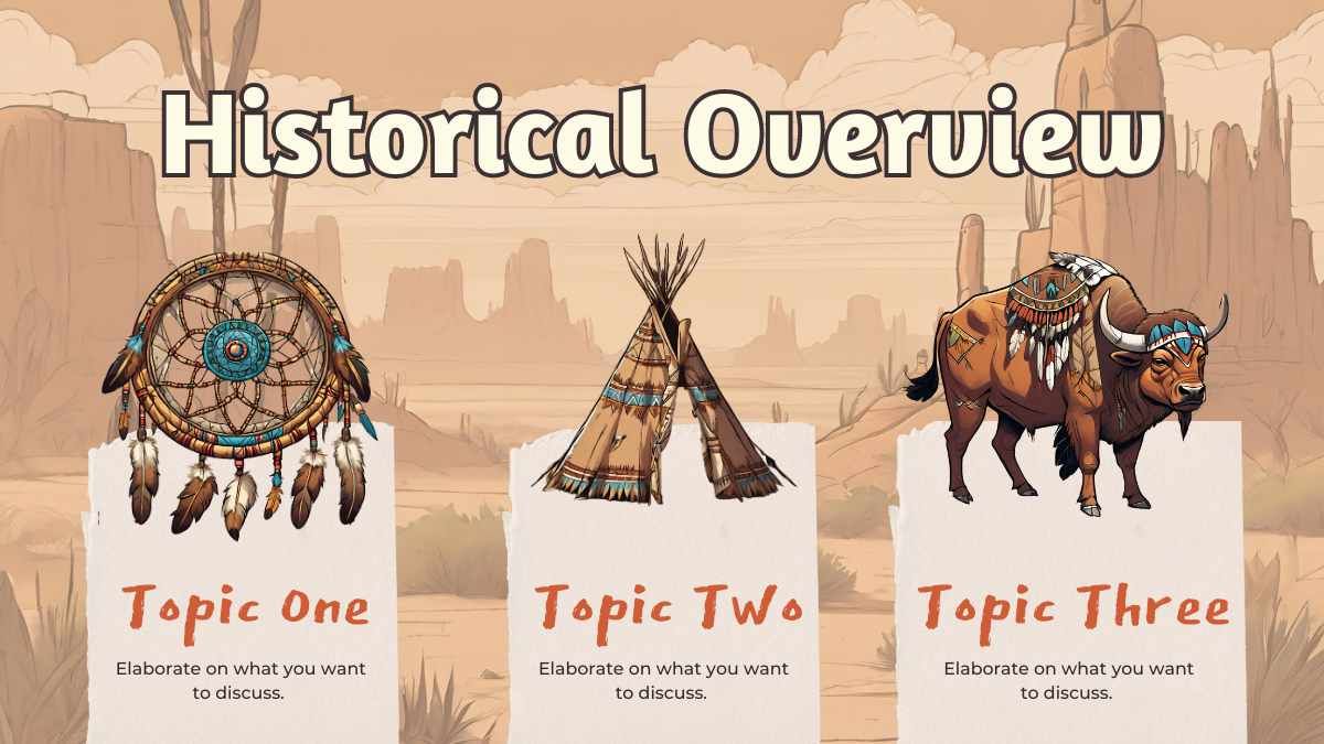 Illustrated Native American Lesson Slides - slide 7