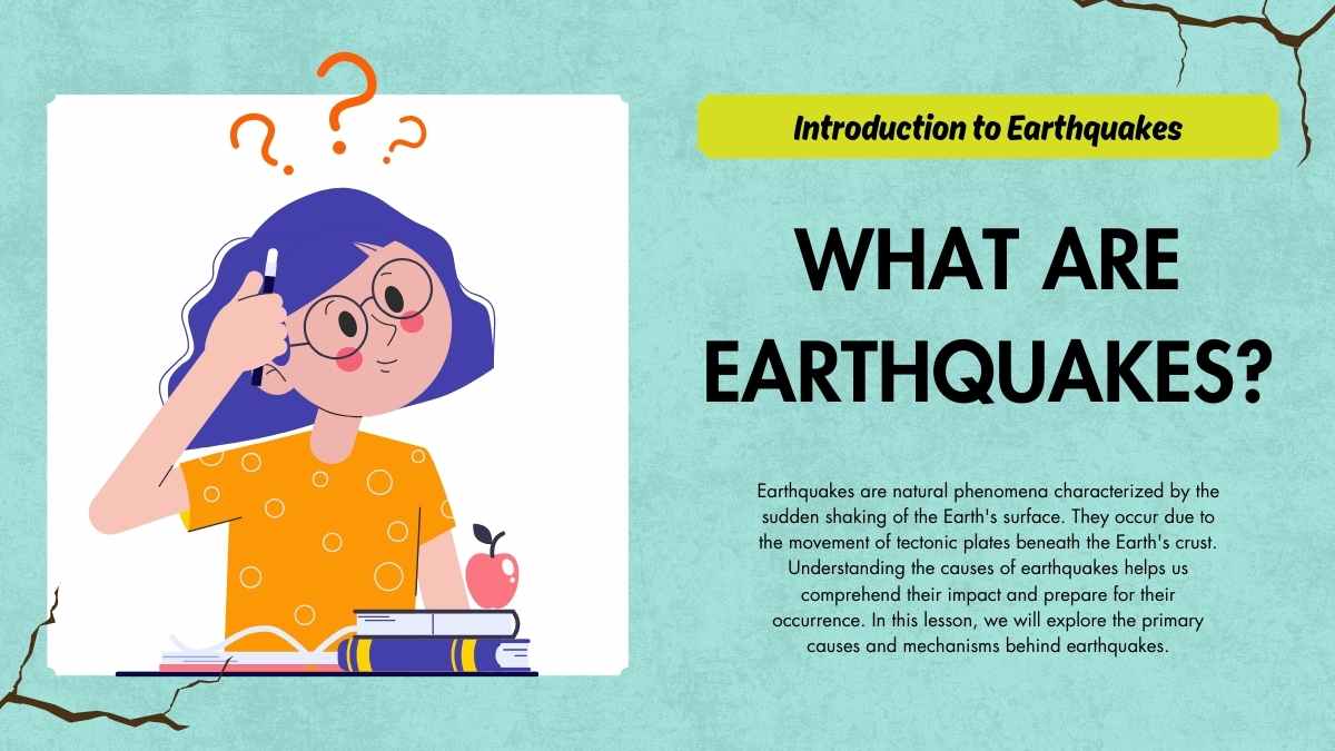 Illustrated Natural Disasters Lesson: Causes of Earthquakes - slide 3