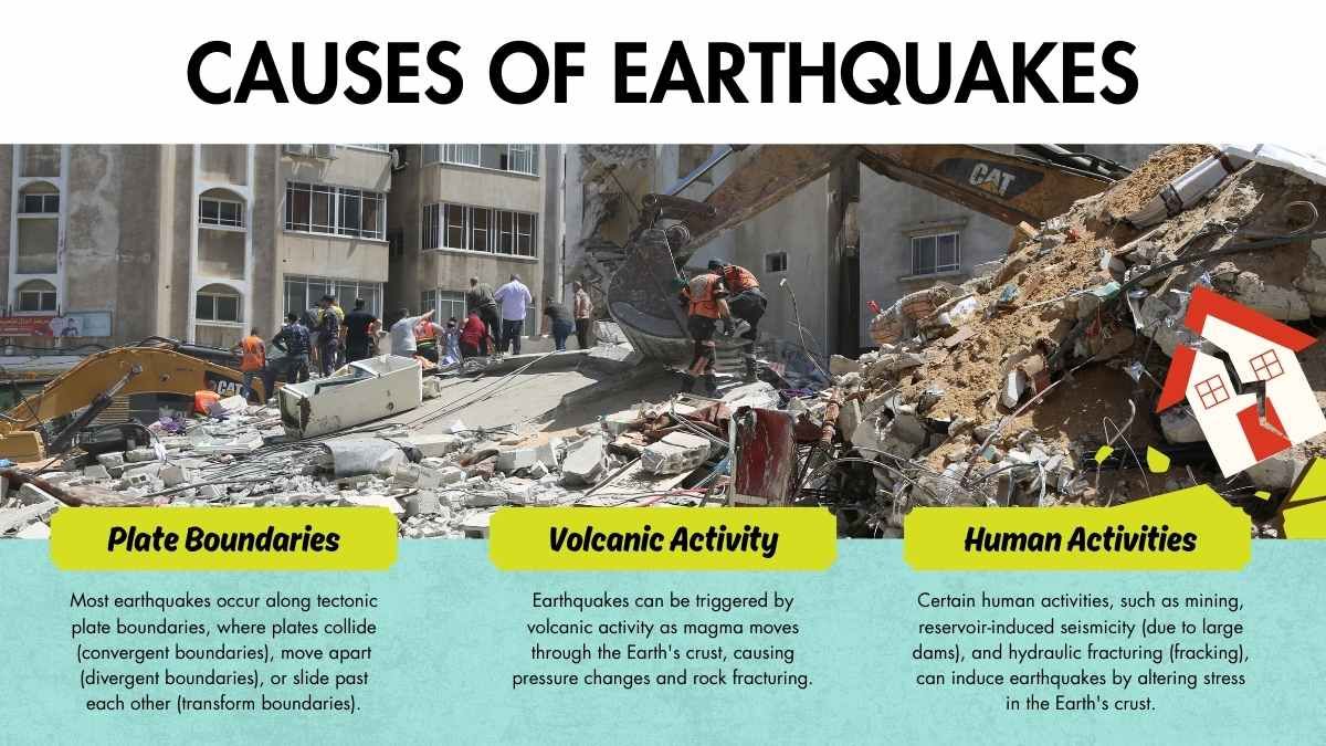 Illustrated Natural Disasters Lesson: Causes of Earthquakes - slide 5